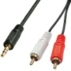 Câble audio Jack 3.5mm - 2 RCA 20 mètres-Lindy Online