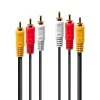 Câble audio vidéo 3 x RCA 10 mètres-Lindy Discount