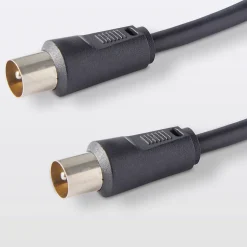 Câble coaxial 3C2V ø9.52 mm Mâle / Mâle noir, 0.75 m^Blyss Outlet