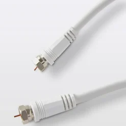 Câble coaxial 3C2V ø9.52 mm Mâle / Mâle blanc, 1.5 m-Blyss New