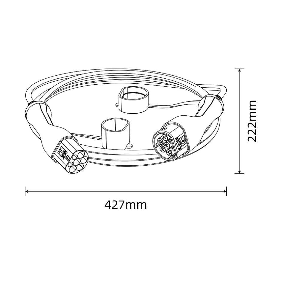Câble de recharge pour voiture électrique 22KW 5m-
