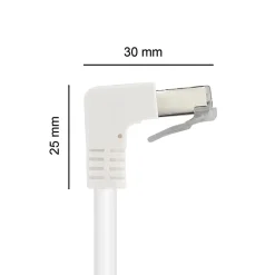 Câble Ethernet RJ45 CAT 6a mâle/mâle coudé - FTP 3 m - 395527-Metronic Best