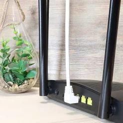 Câble Ethernet RJ45 CAT 6a mâle/mâle coudé - FTP 0,5 m - 395525-Metronic Outlet