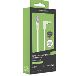 Câble Ethernet RJ45 CAT 6a mâle/mâle coudé - FTP 0,5 m - 395525-Metronic Outlet
