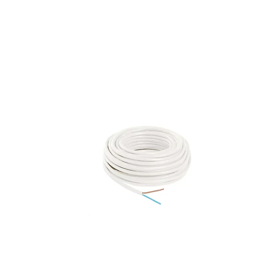 Câble électrique flexible H03VVH2F 2x0,75 mm² Blanc - 10 m^Nexans Best