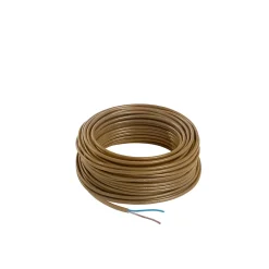 Câble électrique flexible H03VVH2F 2x0,75 mm² Or - 25 m-Nexans Discount
