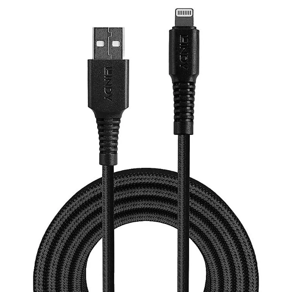 Câble Lightning USB haute résistance 3m-Lindy New