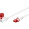Câble RJ45 Cat6 coudé blanc 3 mètres-Goobay Online