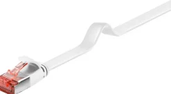 Câble RJ45 Cat6 plat blanc 50cm-Goobay Hot