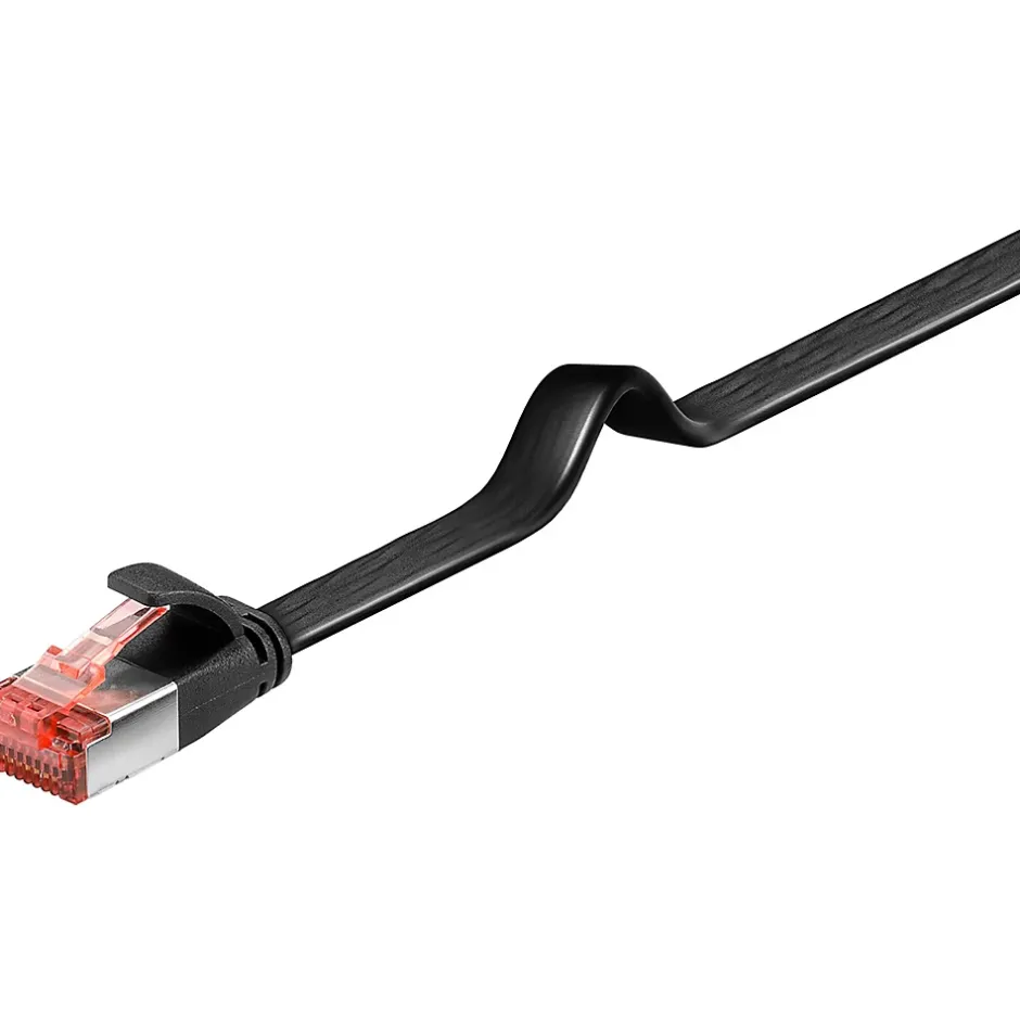 Câble RJ45 Cat6 plat blindé 50cm^Goobay