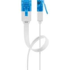 Câble RJ45 Cat6a plat blanc 50cm^Goobay