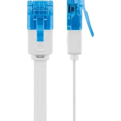 Câble RJ45 Cat6a plat blanc 50cm^Goobay