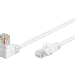 Câble RJ45 Cat5e coudé blanc 25cm-Goobay