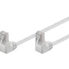 Câble RJ45 Cat5e coudé blindé blanc 25cm^Goobay Outlet