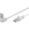 Câble RJ45 Cat5e coudé blindé blanc 3m-Goobay Outlet