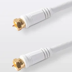 Câble Type F Mâle / Mâle blanc, Doré , 3 m-Blyss Sale