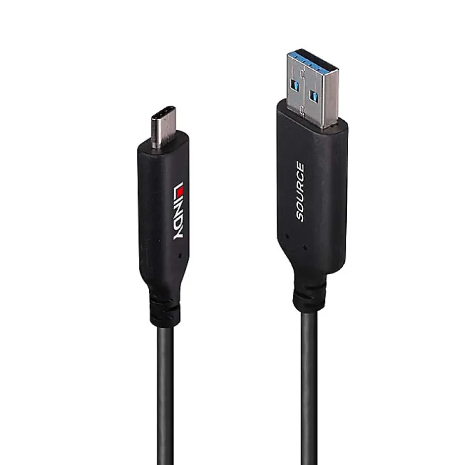 Câble USB 3.2 Gen1 hybride 5Gbps 25m-Lindy New