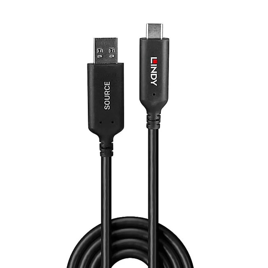 Câble USB 3.2 Gen1 hybride 5Gbps 25m-Lindy New