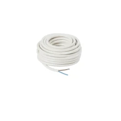 Câble 2X1,5 mm² H05VVF blanc couronne 10m^Nexans New