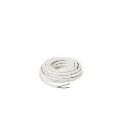 Câble 2X1,5 mm² H05VVF blanc couronne 5m-Nexans Outlet