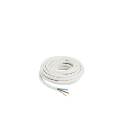 Câble 3X2,5 mm² H05VVF blanc couronne 5m^Nexans
