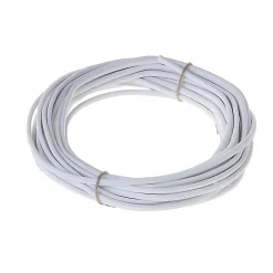 Câble 2X0,75 mm² H03VVH2F blanc couronne 5m^Nexans