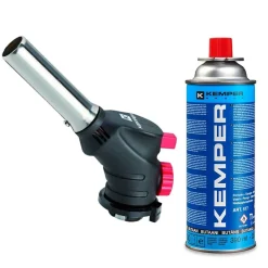 Chalumeau à gaz Multi-usages Soudure Brasage Cuisine + Cartouche de gaz butane 227gr^Kemper Outlet