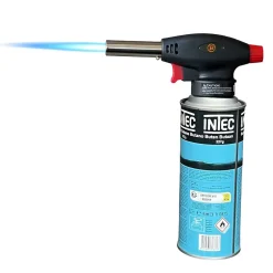 Chalumeau à gaz 180W - 360-C + Cartouche gaz butane 227gr - Chalumeau de cuisine Allumage auto piezo flamme réglable-Proweltek New