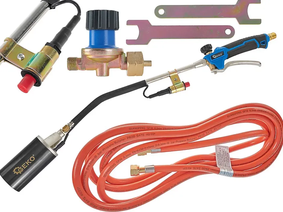 Chalumeau gaz Charpentier 60mm PROFI - 70 cm Tuyau 5 m Réducteur Inclus-Importdistrib