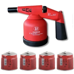 Chalumeau gaz 1.7kW Allumage piezo + 4 Cartouches gaz^Proweltek Sale