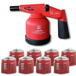 Chalumeau gaz 1.7kW Allumage piezo + 8 Cartouches gaz^Proweltek Online