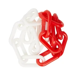 Chaîne de signalisation rouge et blanche ø6 mm x 10 m-Diall Hot