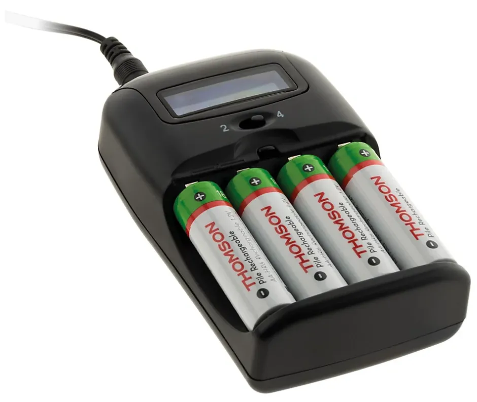 Chargeur à rechargement rapide pour piles AA et AAA (fournies) -^Thomson Sale