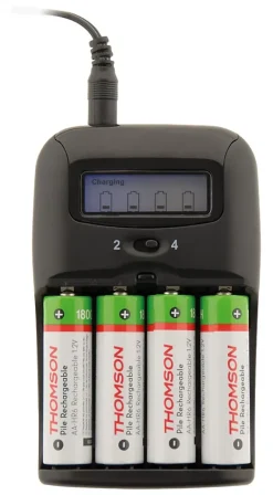 Chargeur à rechargement rapide pour piles AA et AAA (fournies) -^Thomson Sale