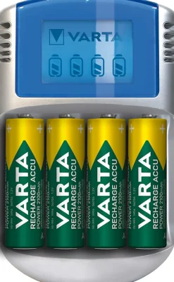 Chargeur de piles rapide + 4 piles AA - R06-Varta