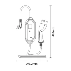 Chargeur portable pour voiture électrique 3,7KW 5m- Discount