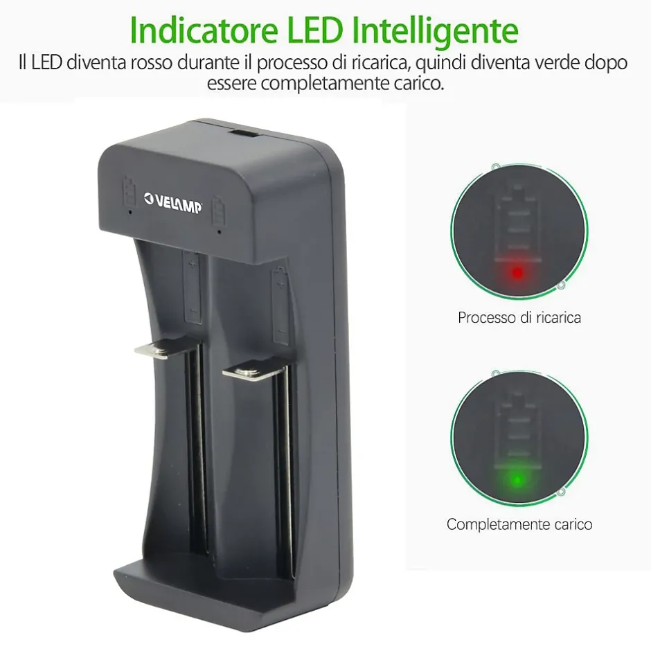 Chargeur rapide à 2 canaux pour batteries lithium-ion^Velamp Hot