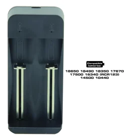 Chargeur rapide à 2 canaux pour batteries lithium-ion^Velamp Hot