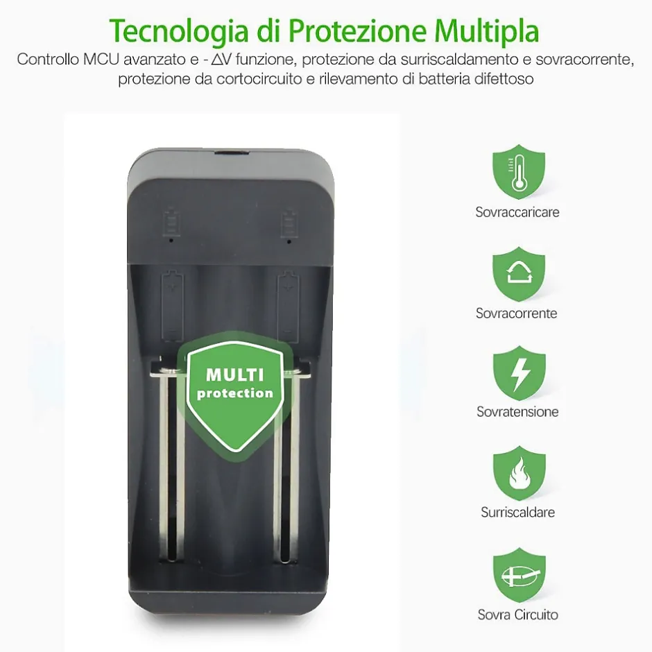 Chargeur rapide à 2 canaux pour batteries lithium-ion^Velamp Hot