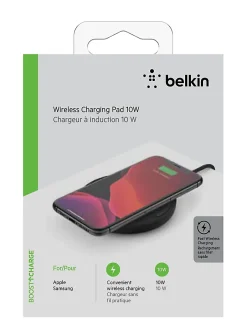 Chargeur sansfil 10W (sans chargeur) noir-Belkin Clearance