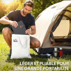 Chargeur solaire portable 36W ports type-C et USB-a norme IP67 RoHS CE-RMC gris-Homcom Online