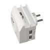 Chargeur universel 2 USB 1 prise 2 ports + Terre 16A^Enexo Sale