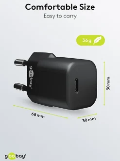 Chargeur USB-C GaN 30W rapide^Goobay Best