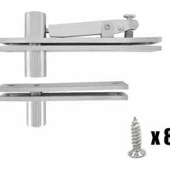 Charnière de porte pivotante dissimulée pour armoires et penderies (argent)^Deko