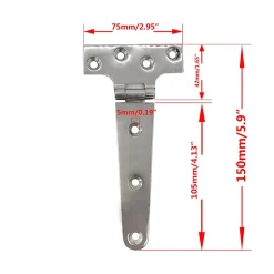 Charnière en acier inoxydable épaissie Charnière de type T Charnière en T robuste-Deko Clearance