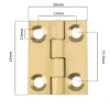 Charnière en cuivre , Mini charnière pliante, charnière pour tiroir, armoire, porte, or-Deko Outlet