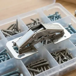 Charnière invisible à ressort easy acier 90°, lot de 2-Diall New