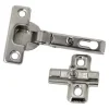Charnière invisible key hole acier nickelé pour porte à demi-recouvrement Ø26 mm 92°, lot de 2^Diall Sale