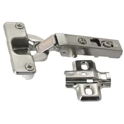 Charnière invisible tourillon acier nickelé pour porte à demi-recouvrement Ø35 mm 110°, lot de 2-Diall