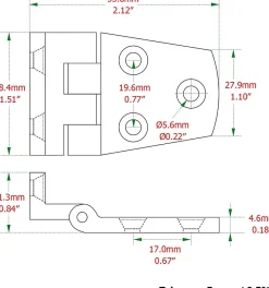 Charnière marine robuste pour armoire de pont, charnière marine en acier, charnière marine décalée côté court^Deko
